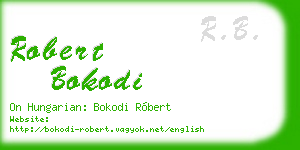 robert bokodi business card